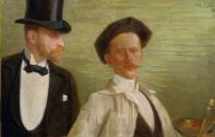 Wilhelm List, Die Brüder Theodor und Wilhelm List, 1898, Öl auf Leinwand, 67,5 x 106 cm, Leihga…