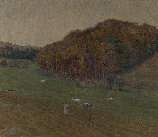 Ludwig Sigmundt, Herbst, um 1899, Öl auf Leinwand, 77 x 90 cm, Belvedere, Wien, Inv.-Nr. 407c