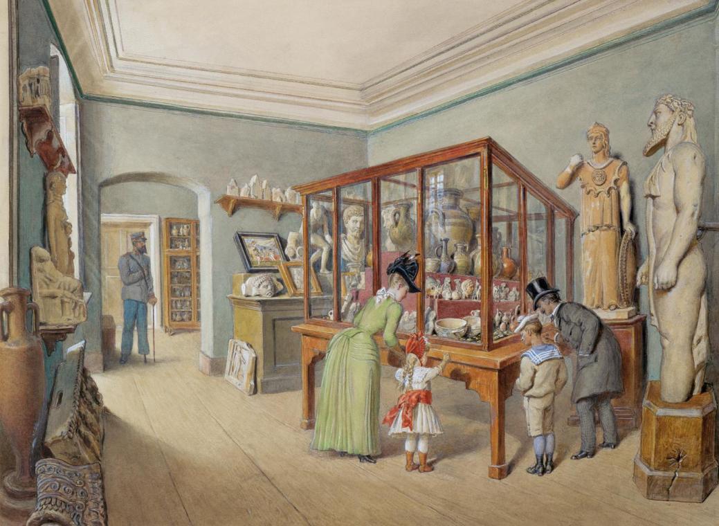 Carl Goebel, Das cyprische Zimmer, 1889, Aquarell auf Papier, 46 × 60 cm, Belvedere, Wien, Inv.…