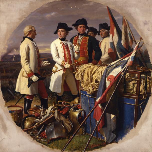 Karl von Blaas, Die Schlacht bei Würzburg 1796, 1870, Öl auf Leinwand, 87 x 87 cm, Belvedere, W…