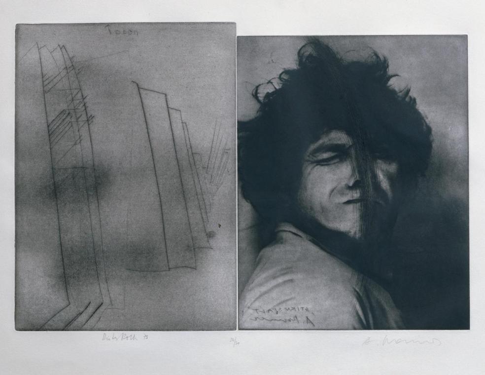 Arnulf Rainer und Dieter Roth, Gemeinschaftsarbeit, 1973, Mischtechnik, Blattmaße: 61 x 78 cm, …