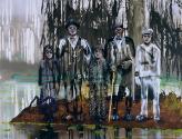 Maja Vukoja, Ohne Titel, 2006, Acryl, Spray, Öl auf Leinwand, 190 x 250 cm, Belvedere, Wien, In…