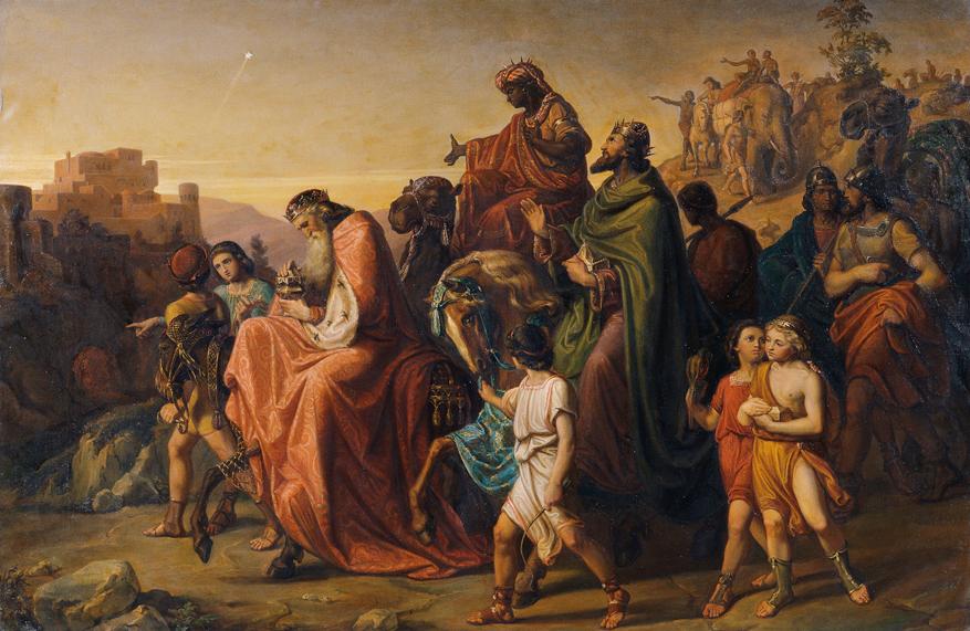 August Wörndle, Zug der heiligen drei Könige, 1852, Öl auf Leinwand, 106 x 158 cm, Belvedere, W…