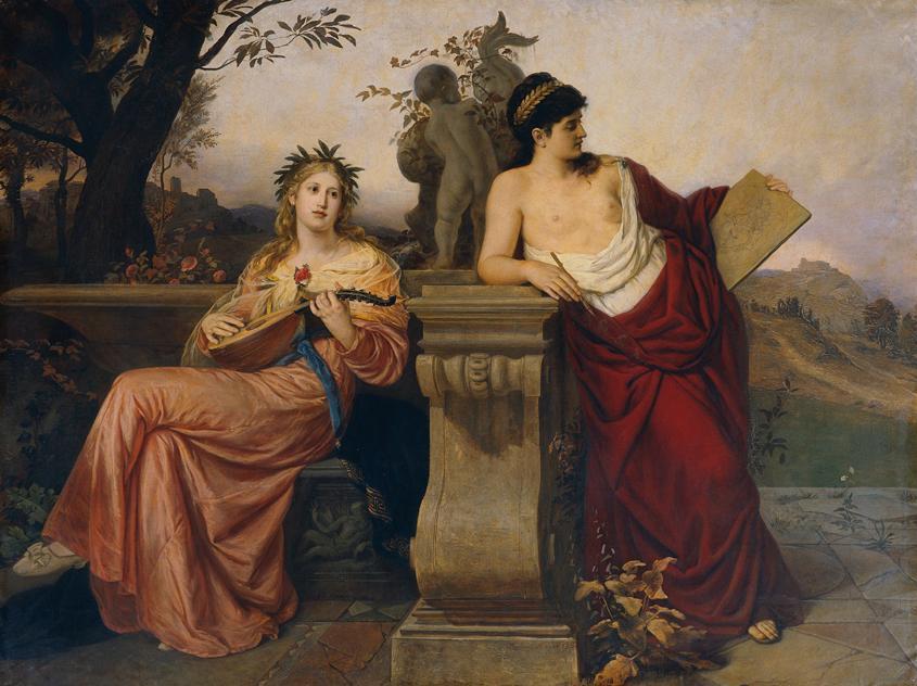 Ludwig Mayer, Allegorie auf Musik und Malerei, 1873, Dauerleigabe Bundesministerium für Unterri…