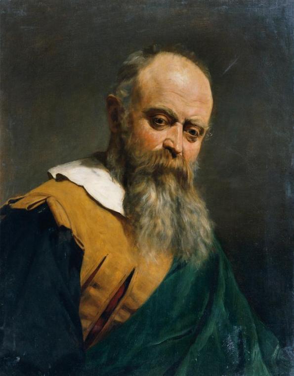 Bärtiger Mann in altdeutscher Tracht