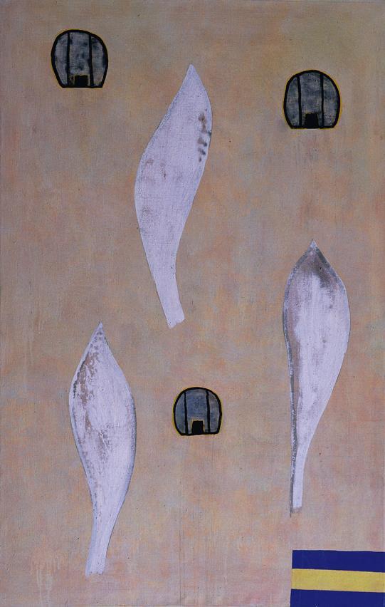 Johannes Zechner, FZ Nr. 31, Eglor, 1997, Mischtechnik auf Leinwand, 150 x 96 cm, Belvedere, Wi…
