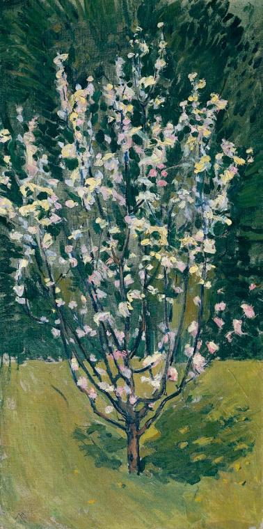 Koloman Moser, Blühendes Bäumchen, 1913, Öl auf Leinwand, 98,5 x 49 cm, Belvedere, Wien, Inv.-N…