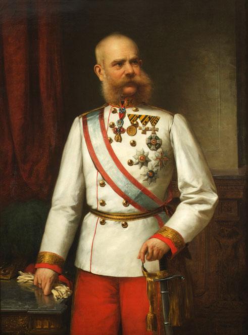 M. Bullheim nach John Quincy Adams, Kaiser Franz Joseph I., Öl auf Leinwand, 127 x 94 cm, Belve…