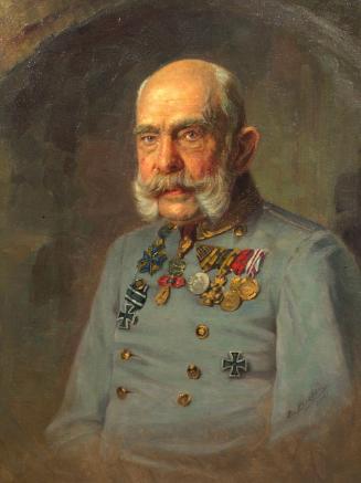 E. Bieber nach John Quincy Adams, Kaiser Franz Joseph I., 1916, Öl auf Leinwand, 85 x 64,5 cm, …