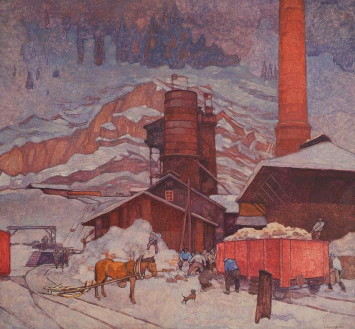 Otto Homolatsch, Steinbruch in Golling, 1939, Öl auf Leinwand, 131 x 141 cm, 1973 Artothek des …