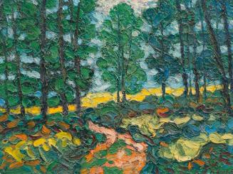 Karl Stark, Erlenwald, 1974, Öl auf Leinwand, 75,5 x 100 cm, Artothek des Bundes, Dauerleihgabe…