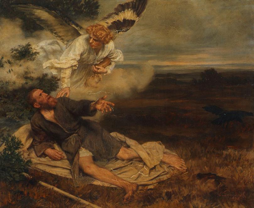 Eduard Karl Franz von Gebhardt, St. Hilarius (oder: Ein Engel zeigt Jakob das Gelobte Land), 18…
