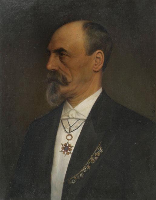 Sigmund Dux, Professor Hermann, 1886, Öl auf Leinwand, 61 x 47 cm, Belvedere, Wien, Inv.-Nr. 36 ...