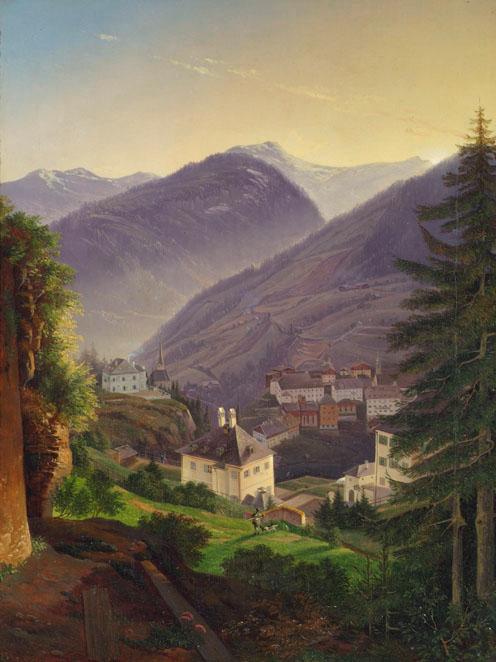 Emil Ludwig Löhr, Wildbad Gastein, 1843, Öl auf Leinwand, 54 x 41,5 cm, Belvedere, Wien, Inv.-N ...