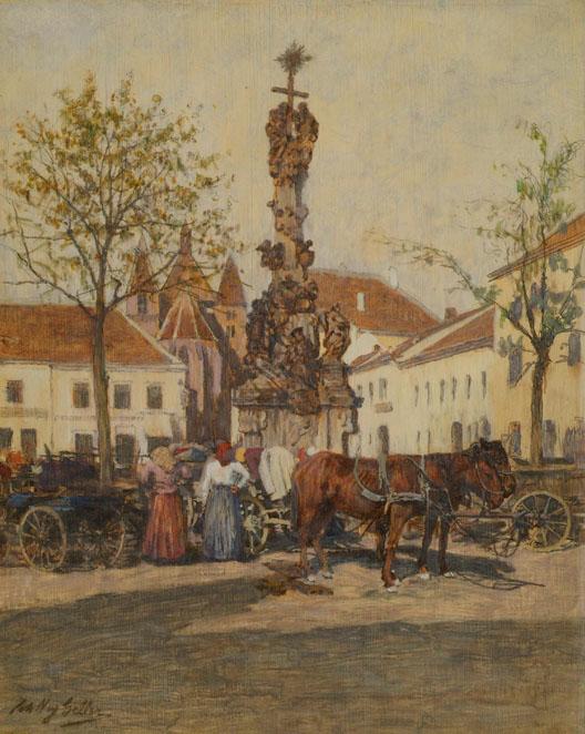 Johann Nepomuk Geller, Eggenburg, undatiert, Öl, Tusche und Feder auf Holz, 53 x 46 cm, Belvede…