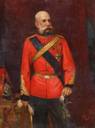Leopold Horovitz, Kaiser Franz Joseph I. in englischer Regimentsuniform, 1896, Öl auf Leinwand,…
