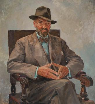 Ekke Ozlberger, Schauspieler Peter Petersen, Öl auf Leinwand, 100 x 90 cm, Belvedere, Wien, Inv…