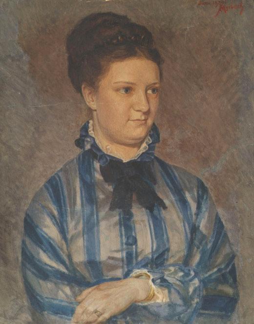 Felician Freiherr von Myrbach-Rheinfeld, Resa Tapp von Tappenburg, 1874, Gouache auf Papier auf ...