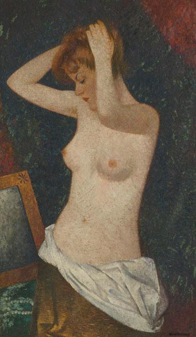 Ferdinand Macketanz, Junge Frau vor dem Spiegel, Öl auf Leinwand, 115,5 x 68,5 cm, Belvedere, W…