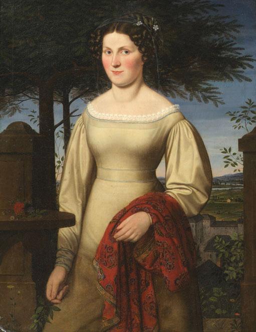 Unbekannter Künstler, Damenbildnis, um 1830, Öl auf Leinwand, 102 x 79 cm, Belvedere, Wien, Inv…