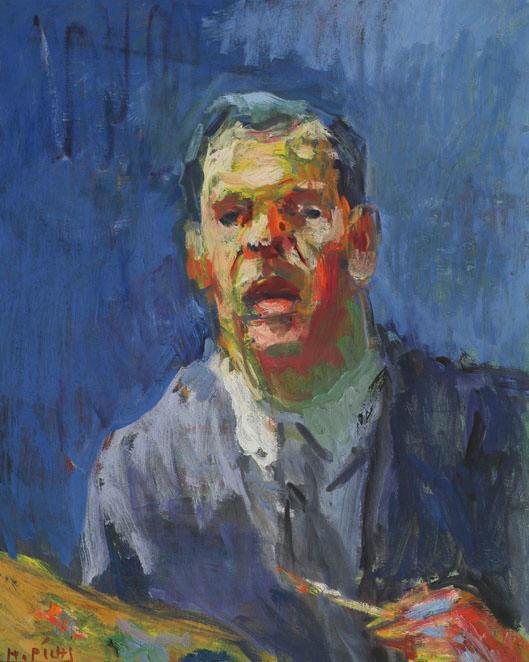 Hans Pilhs, Selbstbildnis, undatiert, Öl auf Leinwand, 75 x 60 cm, Belvedere, Wien, Inv.-Nr. 61…