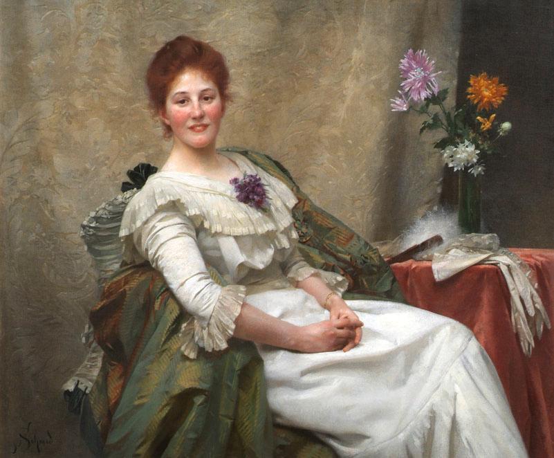 Julius Schmid, Stefanie Fürth, 1900, Öl auf Leinwand, 100 x 120 cm, Belvedere, Wien, Inv.-Nr. 5…