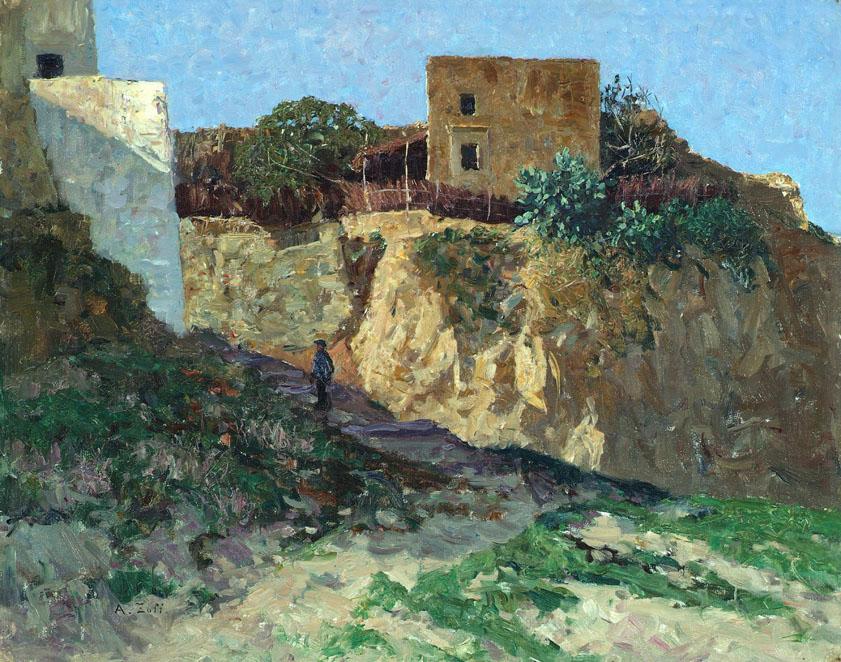 Alfred Zoff, Forio d´Ischia, 1912, Öl auf Leinwand, ungerahmt: 41,5 × 52,5 cm, Belvedere, Wien,…
