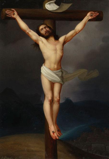 Anton Depauly (De Paulj), Christus am Kreuz, 1841, Öl auf Leinwand, 94,3 x 65,7 cm, Belvedere, …