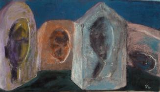 Ulrike Rill, Ohne Titel, 1990, Mischtechnik auf Papier, 35 × 60 cm, Belvedere, Wien, Inv.-Nr. 9…