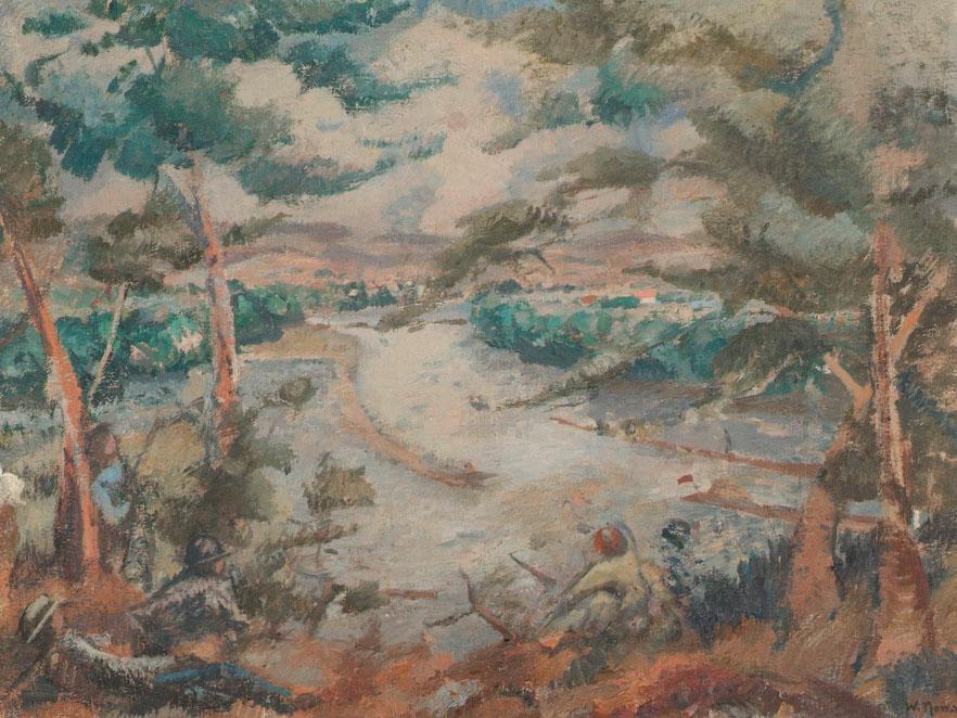 Willi Nowak, Elbelandschaft, vor 1920, Öl auf Leinwand, 70 x 92 cm, Belvedere, Wien, Inv.-Nr. 2…