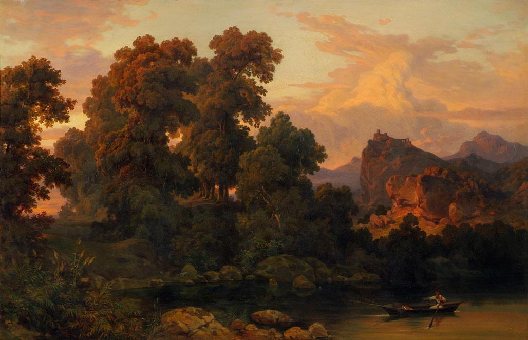 Salomon Corrodi, Italienische Landschaft, Öl auf Leinwand, 66 x 101,5 cm, Belvedere, Wien, Inv.…