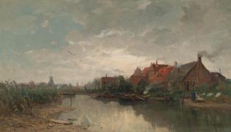 Gilbert von Canal, Niederländischer Kanal, vor 1893, Öl auf Leinwand, 65 x 109,5 cm, Belvedere,…