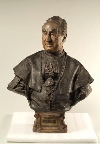 Viktor Tilgner, Der Bischof Carolus Heiller, 1884, Gips, polychromiert, H: 90 cm, Belvedere, Wi…