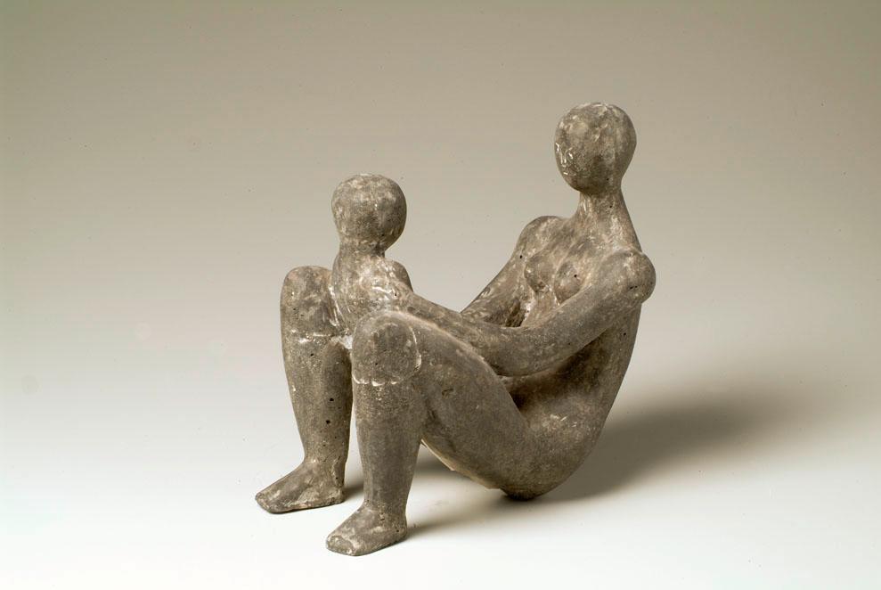 Mathias Hietz, Wiege, vor 1964, Blei, 23 cm, Artothek des Bundes, Dauerleihgabe im Belvedere, W…