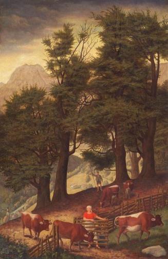 Georg Ehmig, Gebirgslandschaft mit Kuhherde, undatiert, Öl auf Leinwand, 101 x 65,5 cm, Belvede…