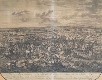 Jan van Huchtenburgh, Die Schlacht bei Oudenaarde am 11. Juli 1708, 1729, Kupferstich, 53 x 61 …