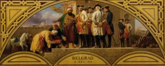 Karl von Blaas, Die Übergabe von Belgrad 1789, 1868, Öl auf Leinwand, 66 x 163,5 cm, Belvedere,…