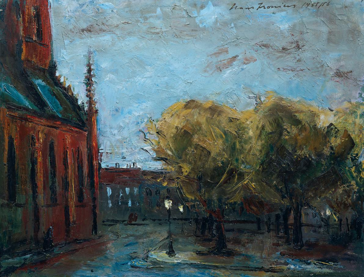 Hans Fronius, Basler Münster, 1955/1956, Öl auf Leinwand, 58 x 76 cm, Belvedere, Wien, Inv.-Nr.…