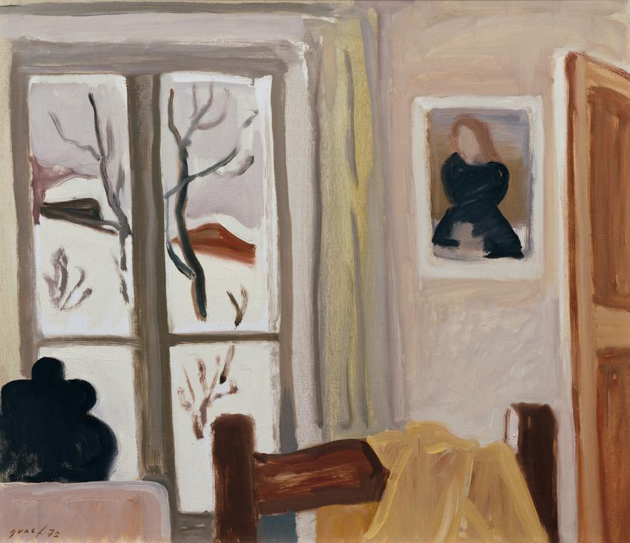 Ernst Graef, Winterliches Interieur, 1972, Öl auf Holzfaserplatte, 62 x 72 cm, Belvedere, Wien,…
