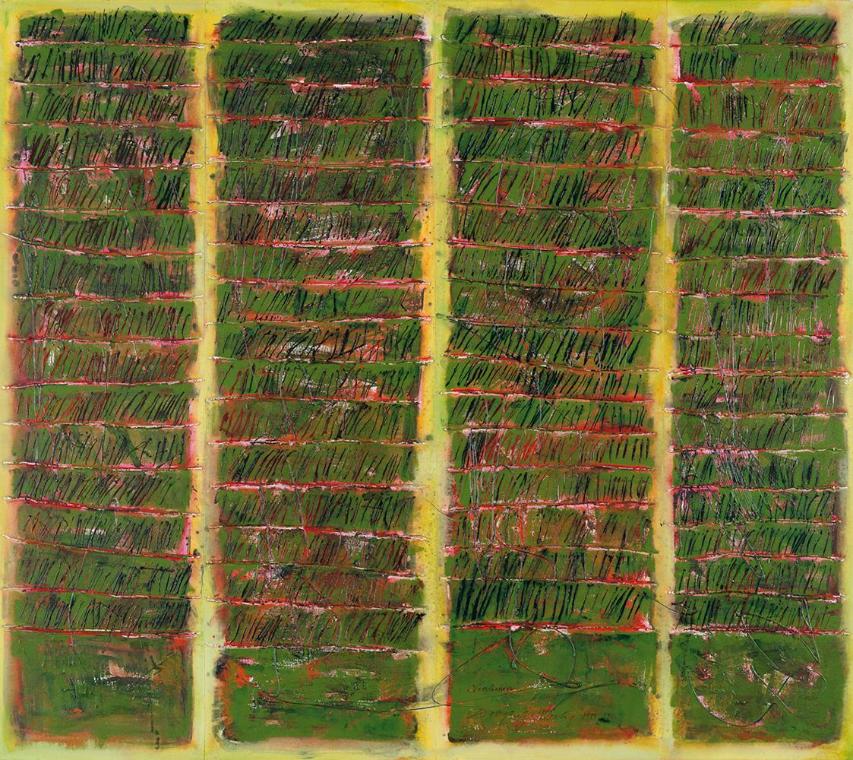 Drago J. Prelog, Vierlichon, 1985-1986, Acryl auf Leinwand, 160 x 180 cm, Belvedere, Wien, Inv.…