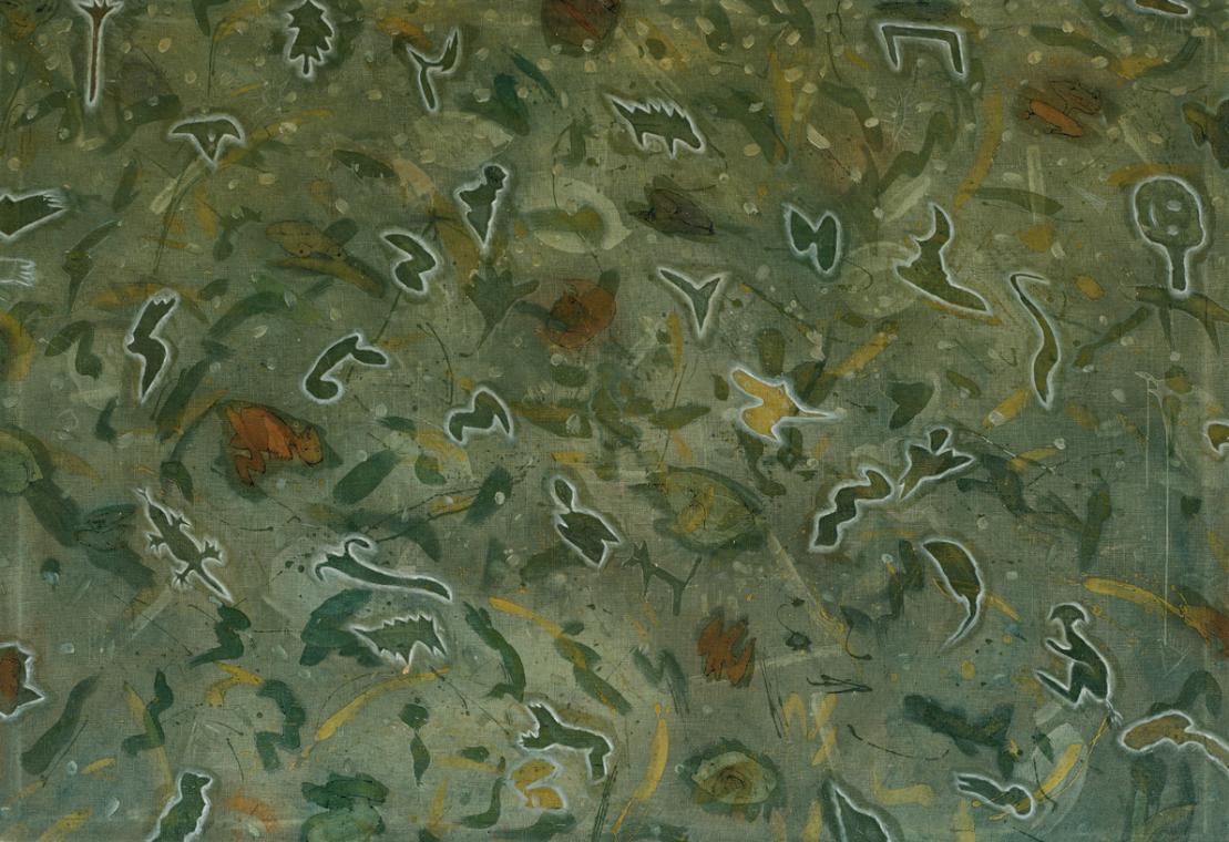 Erwin Bohatsch, Orientalischer Winter, 1981, Öl auf Leinwand, 125 x 180 cm, Belvedere, Wien, In…