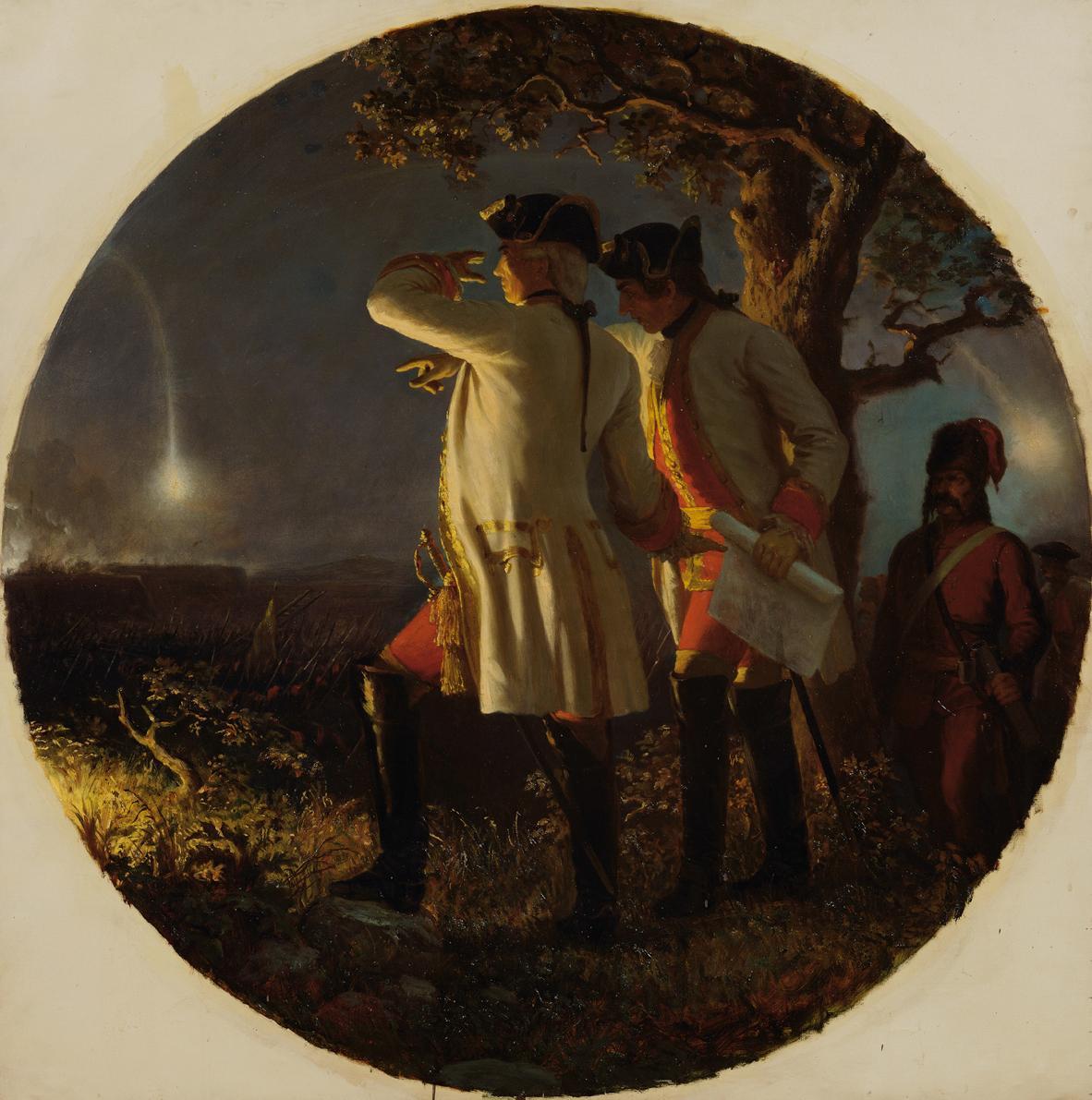 Karl von Blaas, Erstürmung von Schweidnitz 1761, um 1866, Öl auf Leinwand, 87 x 87 cm, Belveder…