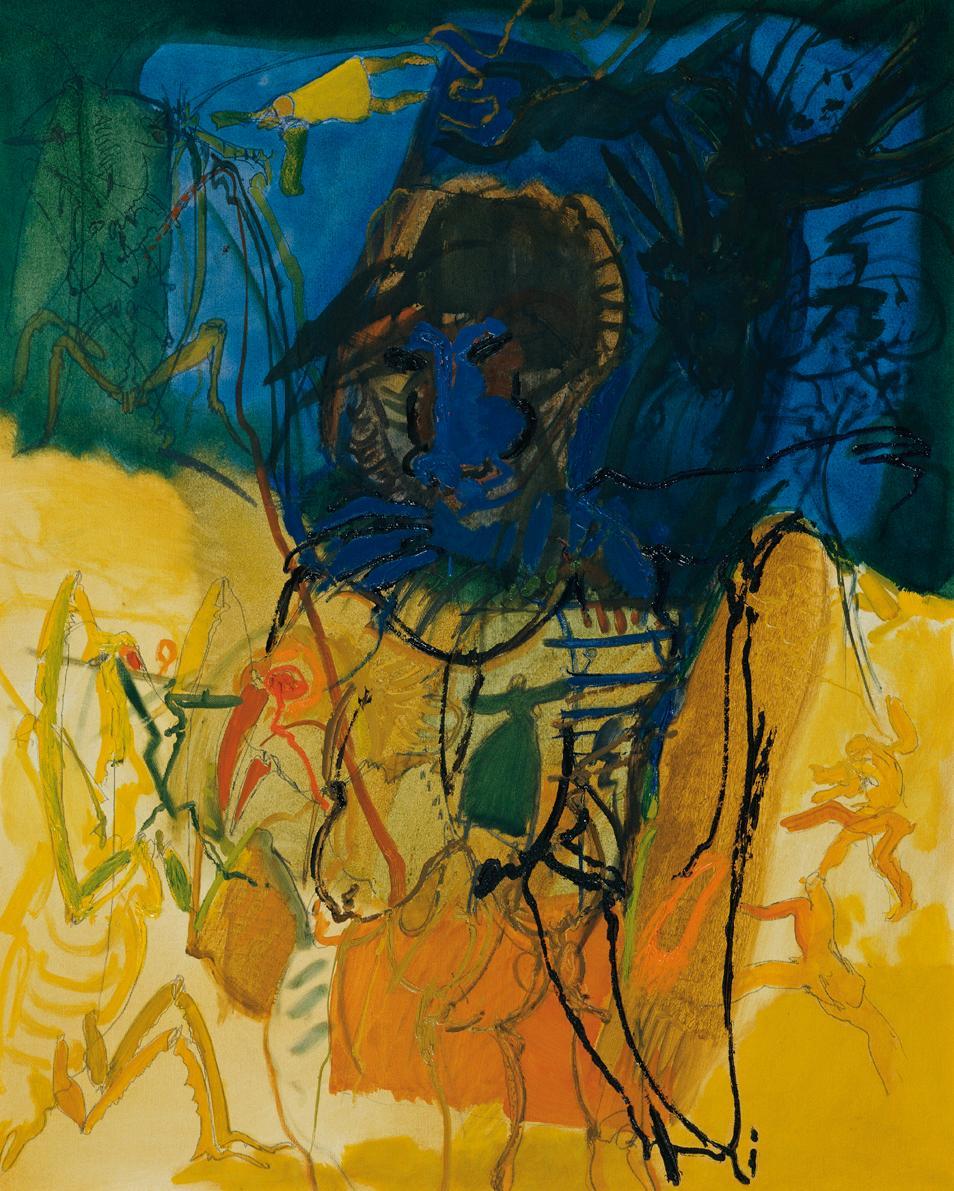 Bernhard Hollemann, Tanz auf der Sommerwiese, 1996, Öl auf Leinwand, 100 x 80 cm, Belvedere, Wi…