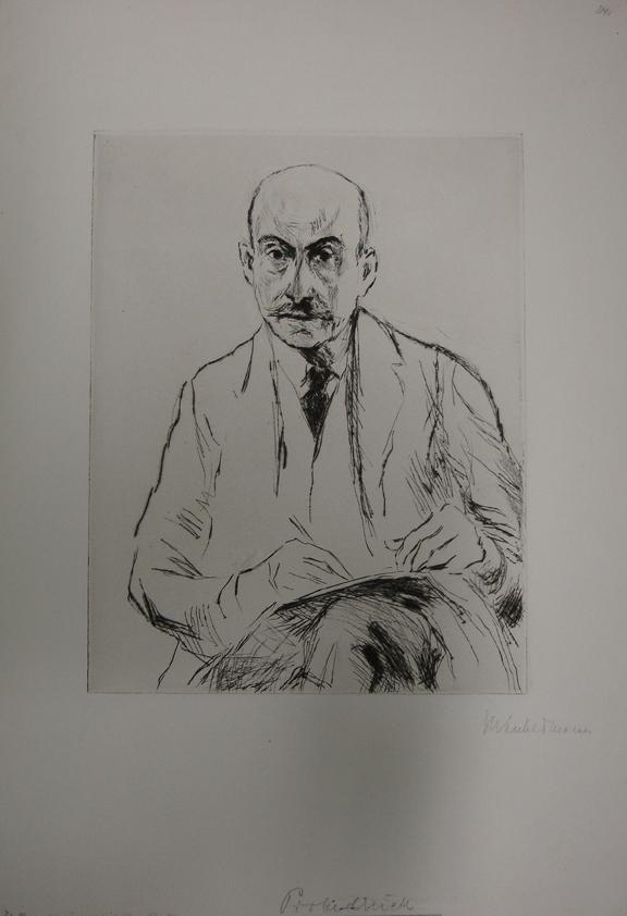 Max Liebermann, Selbstbildnis als 70-jähriger, 1917, Kaltnadelradierung auf Papier, Plattenmaße…