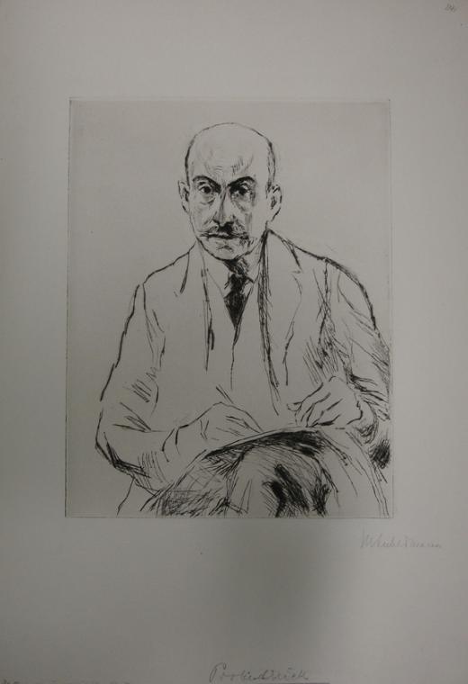 Max Liebermann, Selbstbildnis als 70-jähriger, 1917, Kaltnadelradierung auf Papier, Plattenmaße…