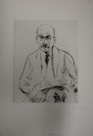 Max Liebermann, Selbstbildnis als 70-jähriger, 1917, Kaltnadelradierung auf Papier, Plattenmaße…