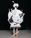 Franz Kapfer, Zur Errettung des Christentums, Trophäe 1, 2007, Lack auf Holz, 252 x 128 x 112 c…