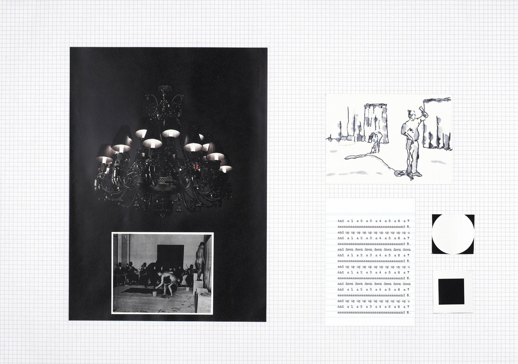 Carola Dertnig, Ohne Titel (Nr. 13), 2008, Collage auf Papier, 52 x 73 cm, Belvedere, Wien, Inv…