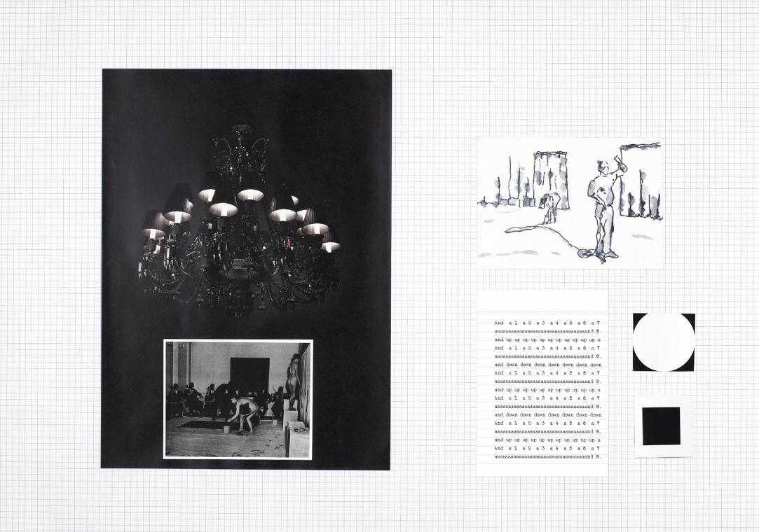 Carola Dertnig, Ohne Titel (Nr. 13), 2008, Collage auf Papier, 52 x 73 cm, Belvedere, Wien, Inv…