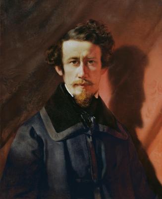Franz Eybl, Selbstporträt vor rotem Grund, 1843, Öl auf Leinwand, 74,5 × 58,5 cm, Belvedere, Wi…